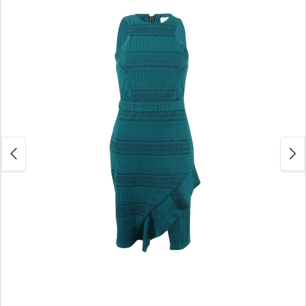 Adelyn Rae Teal Asymmetrical Dress